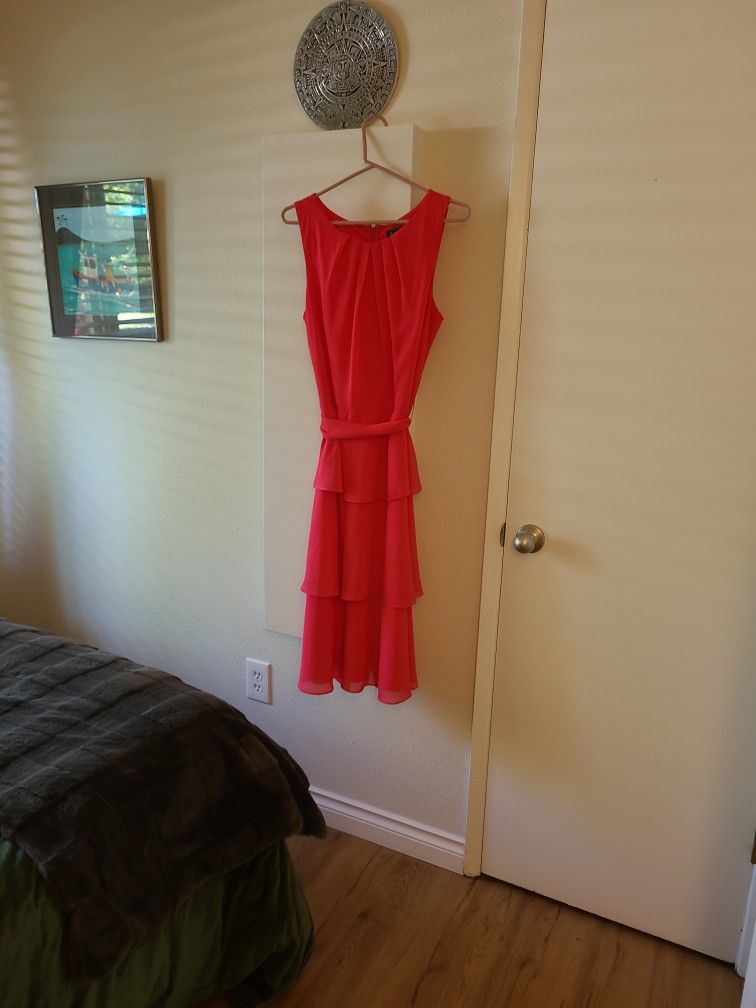 Coral Chiffon Dress