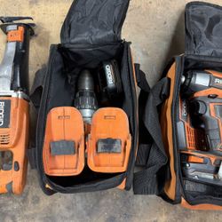 Ridgid Drills Driver And Swazall Batteries And Charger 