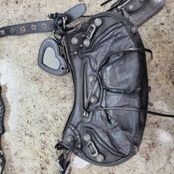 Balenciaga Saddle Bag Gun Metal Grey 