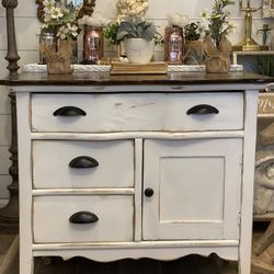 Vintage distressed accent cabinet 33in. W x 18in. D x 30in. H