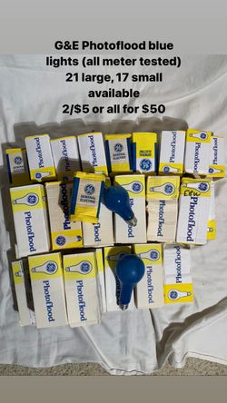 Photoflood Blue Bulbs