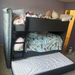 Tuffet Bunk bed W/ Trundle (OBO)