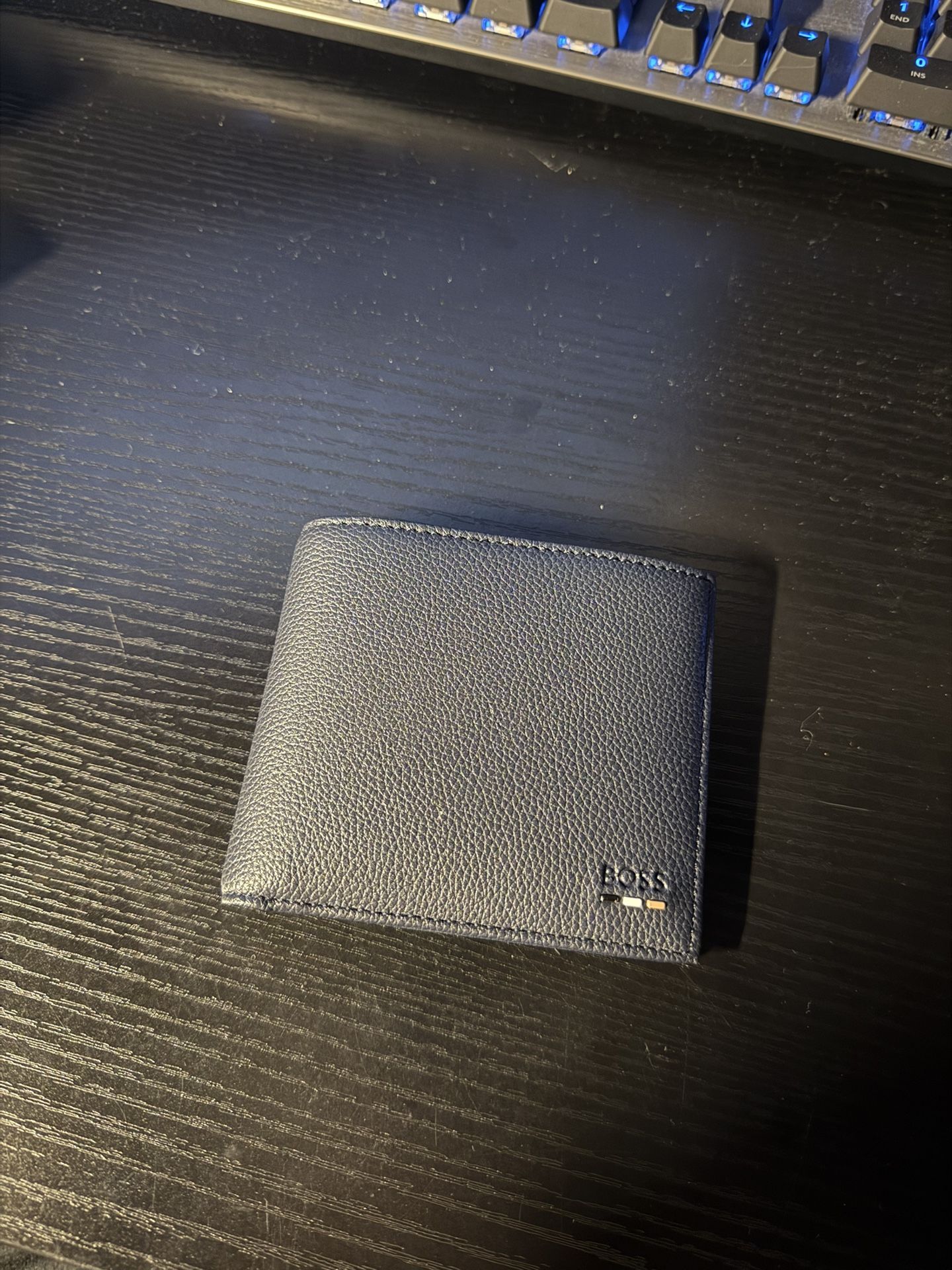 Hugo Boss Faux-Leather Folding Wallet With Textured Trim