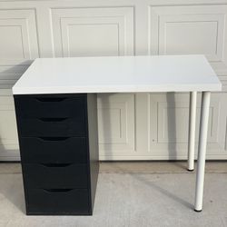 Alex Drawer With Table And Chair (Selling Whole Set) *if the Post Is Up, It’s Available *