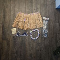 Worn Once Children's Hula Dancer Set for Dress up or Themed Party