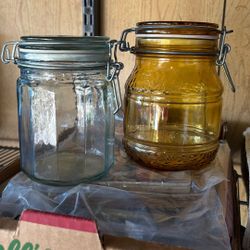 Two  Sealing Jars With Lids 
