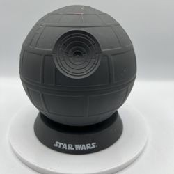 Star Wars "DEATH STAR" Plastic Figural Bank Dark Gray No Coin Slot