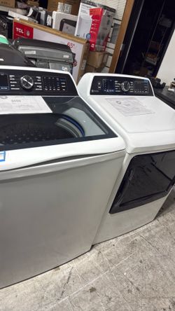 GE electric dryer and top load washer
