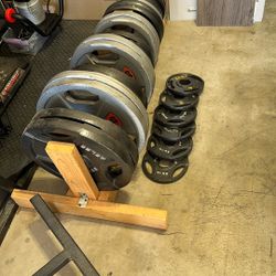 Olympic Style Free Weights 600 Pounds 