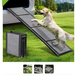BACOENG Ramp 63" Long & 17" Wide Dog Car Ramp for SUV Car & Truck, Up to 250LBS