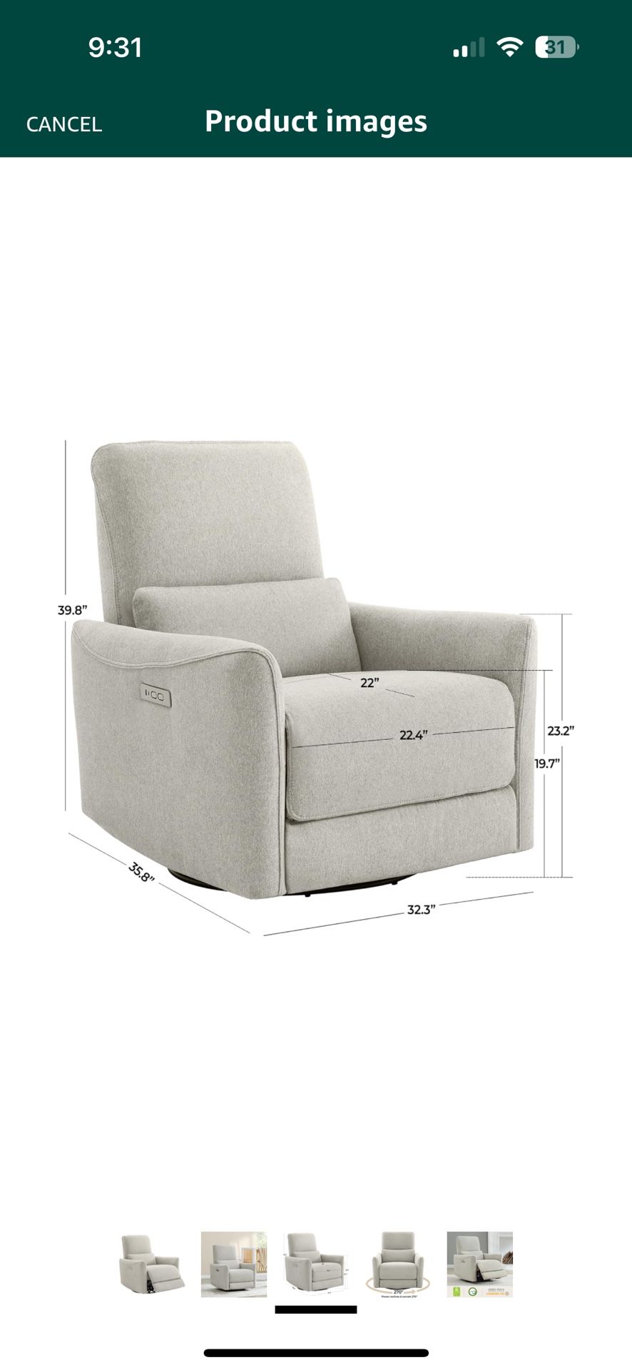 Power Recliner $ 300 ( Door Pick Up Only)