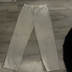 Denim white jeans