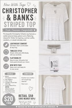 NWT Christopher & Banks Top