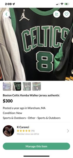 Authentic game on Boston Celtics Jersey new with tags