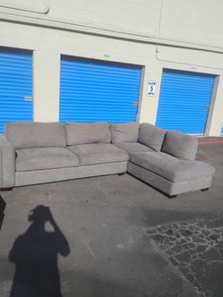 Gray sectional sofa modern living room - delivery available