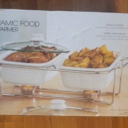 CERAMIC FOOD WARMER, HARDLY USED, IN BOX, EXCELLENT CONDITION $20
