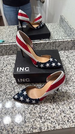 INC patriotic heels