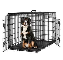 USED Black wire dog crate for large dogs 48x30