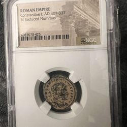 Roman Empire Ancient Coin  CONSTANTINE I,  AD  307-337 BI Reduced Nummus 