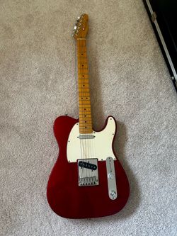 1997 Fender American Standard Telecaster Electric Guitar with Maple Fretboard in Candy Apple Red w/ Case & New Strings