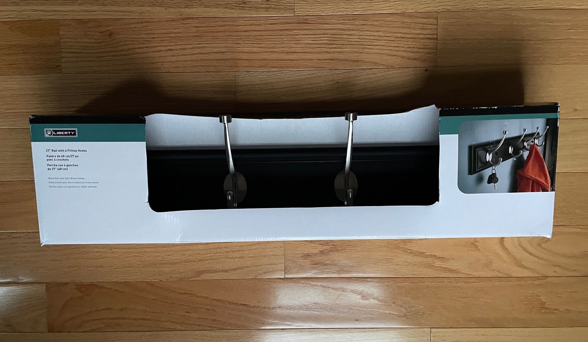 NEW!! Liberty 27" Rail with 4 Pilltop Hooks