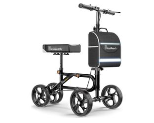 BlessReach Folding Knee Scooter with Bag – 300 lb Capacity