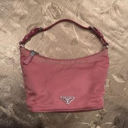 Prada Tessuto Siro Bag Purse Rose Color