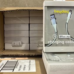 4’ iPhone I Pad Super Fast Charging Cables, Case Of 12