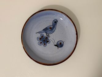 6.5” Plate Mexican Talavera Pottery Bird