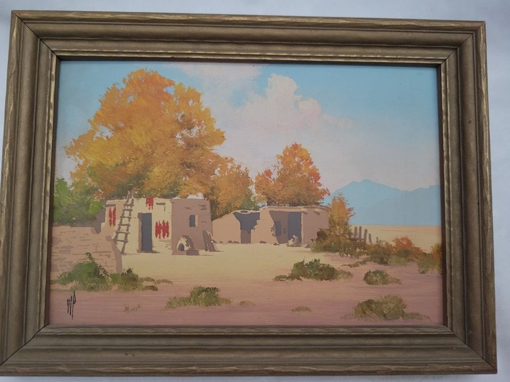 One Of A Kind -WILLARD PAGE -ADOBE HUT OIL PAINTING