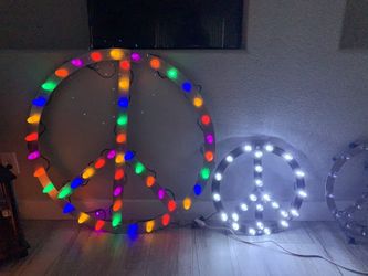 Christmas decorations… Steel peace signs