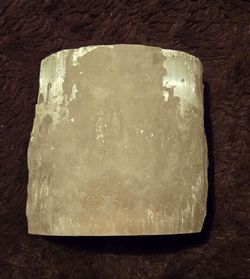 Selenite candle holder