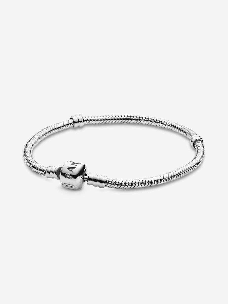 Pandora Moments Barrel Clasp Snake Chain BraceletSterling silver