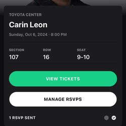 Carin Leon Tickets Just Purchased Need To Get Rid If Them 
