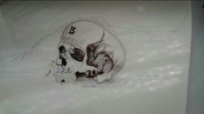 Skull drawing