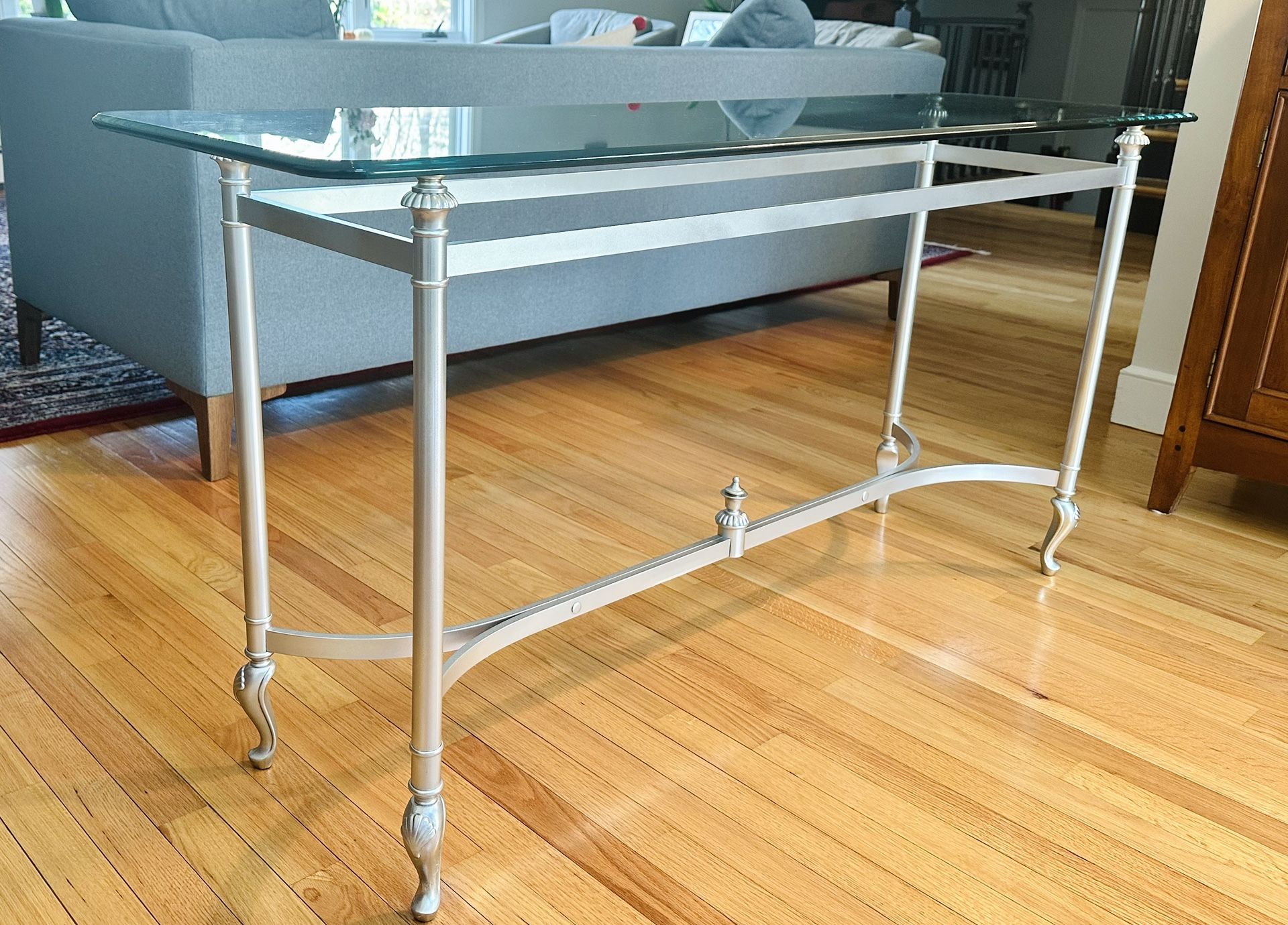 Glass-top Console Table