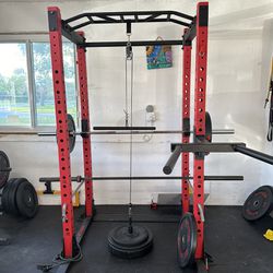 Weights Gym Squat Rack Dumbbells Sled