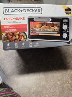 Black+Decker Crisp ‘N Bake PRO Stainless Steel 4-Slice Air Fryer Toaster Oven