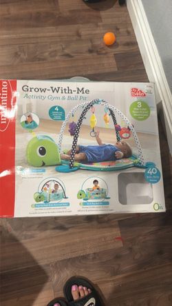 Baby activity gym with ball pit