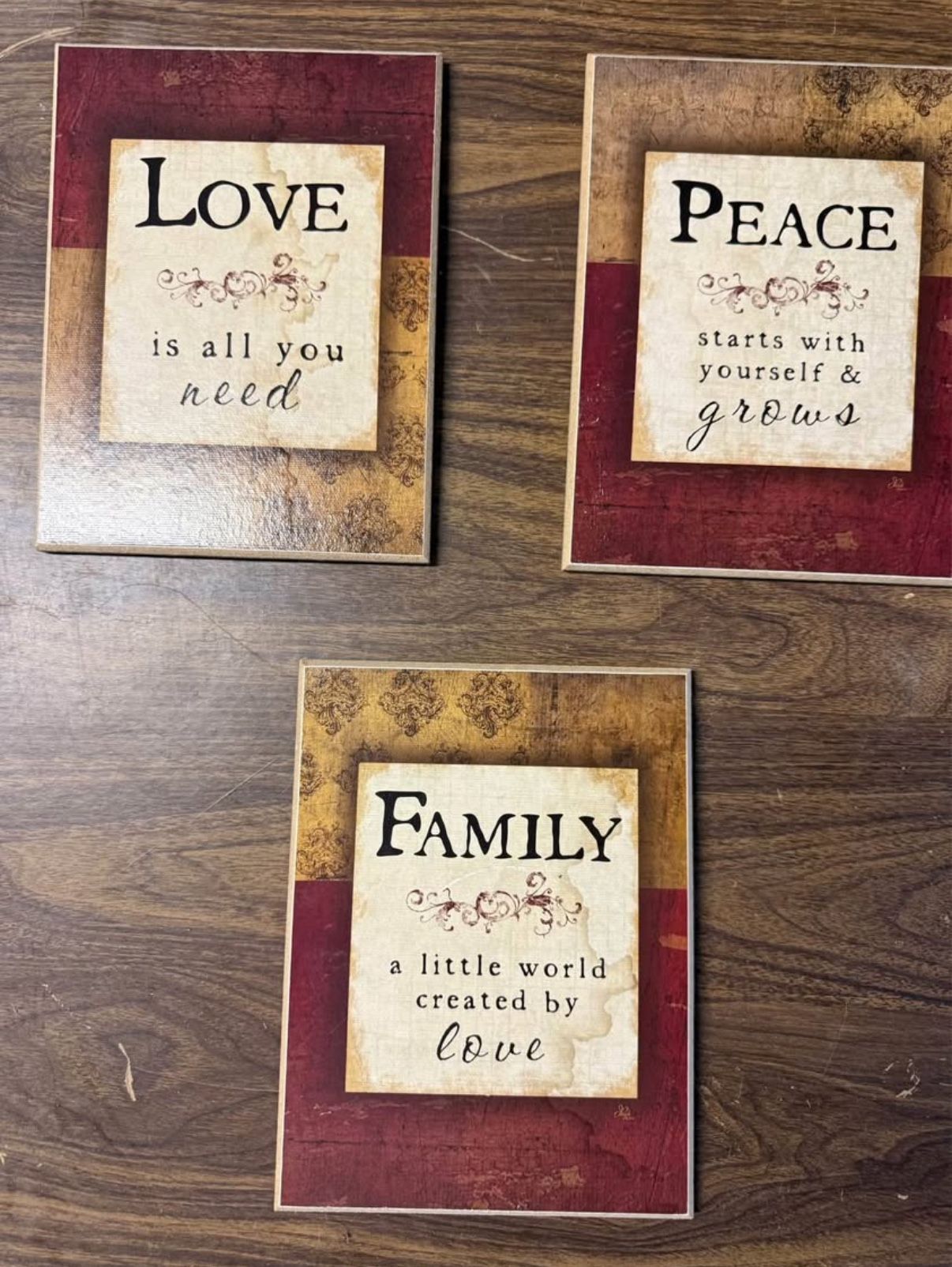 Inspirational Mini Plaque Trio