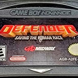 Gameboy Advance Defender “SAVING THE HUMAN RACE” cartridge 