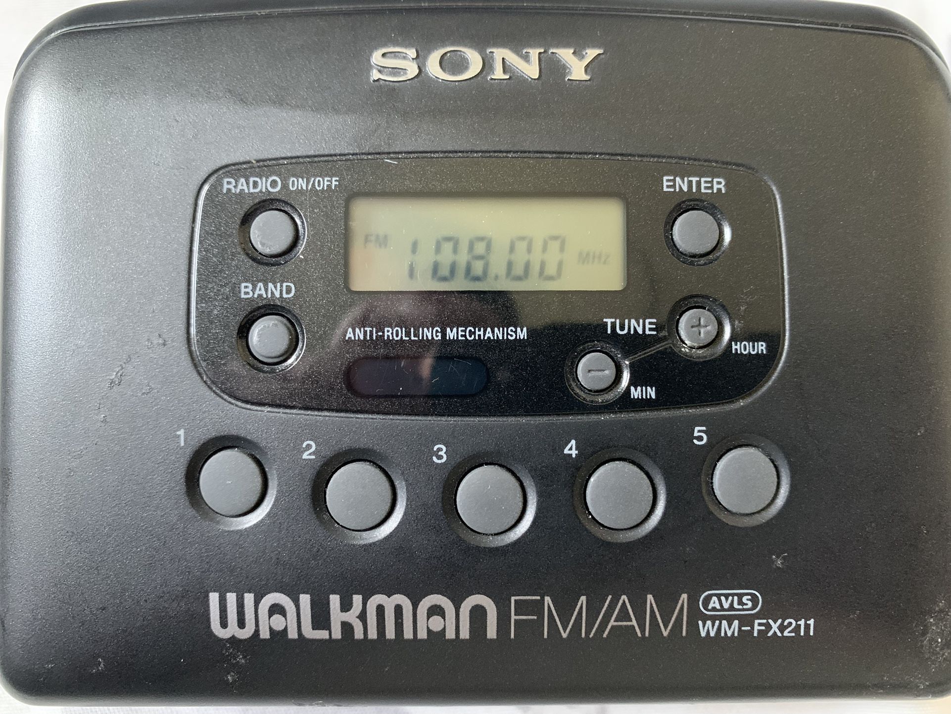 only radio working , Sony Walkman WM-FX211 Cassette Player Portable with headphoneAS IS