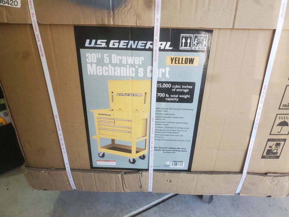 US General Tool Cart Storage Drawers