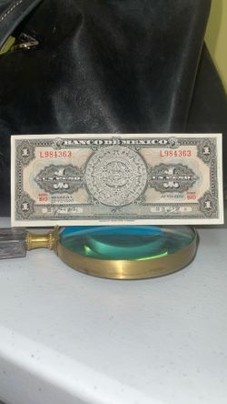 22-VII-1970 Mexico 1 Un Peso AZTEC cal Mexican billete