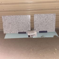 Quartz countertop and backsplash