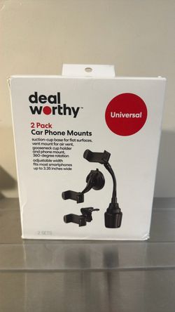 deal worthy 2 pack Car phone mounts Universal