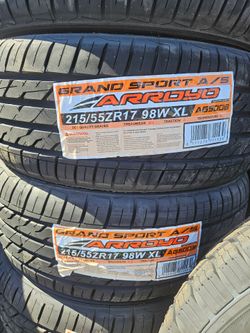 215-55-17 !!! ARROYO SPORT A/S !!! $300 LAS 4 LLANTAS MONTADAS Y BALANCEO INCLUIDO 👌