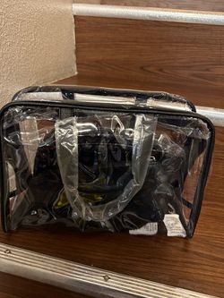 Clear Tote Bag with Black Trim