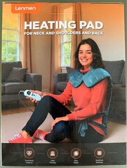 Heating Pad for Neck Shoulders and Back, 2.7lb Weighted Heat Pad for Full Body Relax, 22" x 37" Electric Heated Pad 6 Heat Levels 4 Auto-Off, Machine 