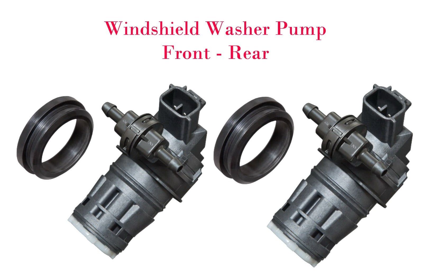 2 x Windshield Washer Pump Front - Rear  Fits: Nissan Murano 2015-2022